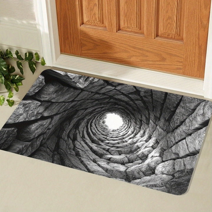 Modern Geometric Entryway Floor Mat with Non-Slip Base