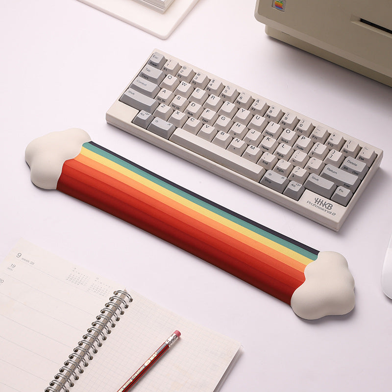 Spectrum Curve Desk Mouse Pad – Rainbow Shaped Design
