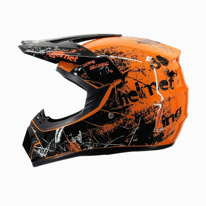 TrailShield Pro Full-Face Motocross Helmet with Extended Visor and Reinforced Chin Guard