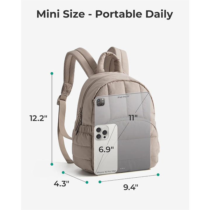 Urban Quilted Daypack - Compact Backpack for School & Work
