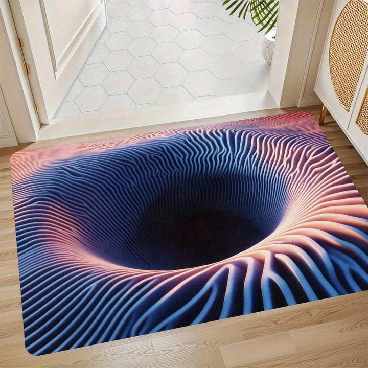 Modern Geometric Entryway Floor Mat with Non-Slip Base