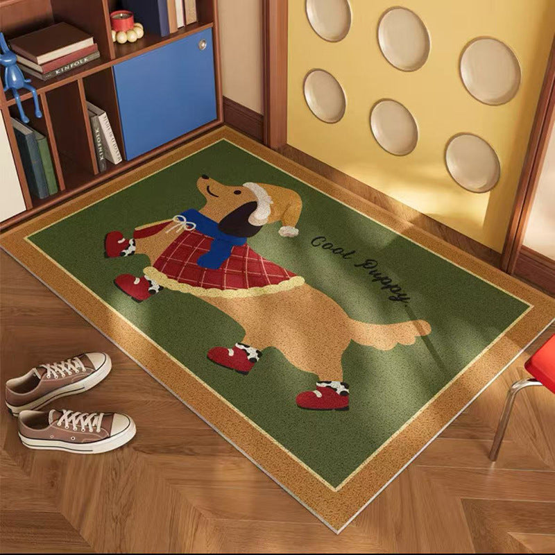 Puppy Glasses Entryway Mat - Playful Welcome Design