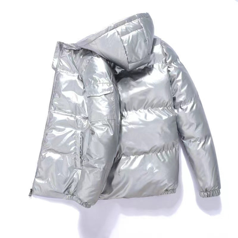 Ansgar | Mens Down Jacket with Hood — Glossy Patent Finish in 3 Colors M–3XL | Westmere