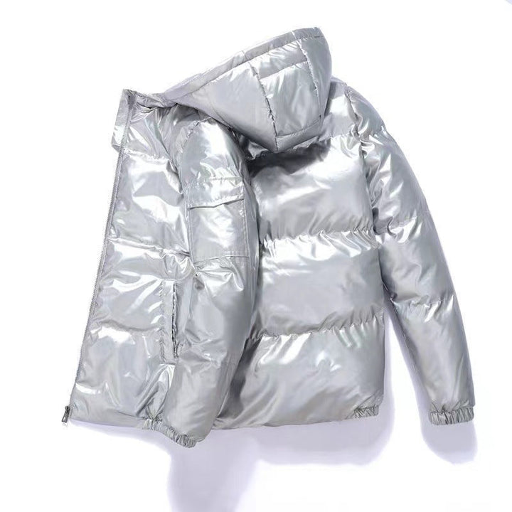 Ansgar | Mens Down Jacket with Hood — Glossy Patent Finish in 3 Colors M–3XL | Westmere