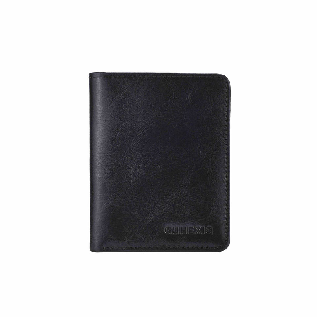 Slim Leather Card Wallet - Minimalist Design