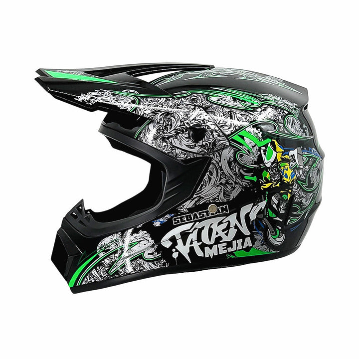TrailShield Pro Full-Face Motocross Helmet with Extended Visor and Reinforced Chin Guard