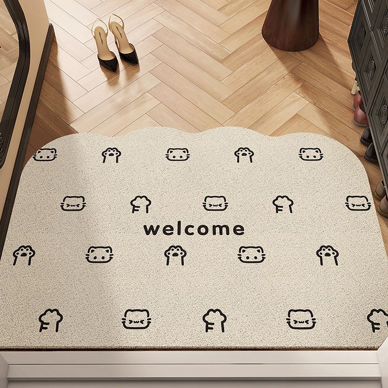 Cheerful Character Entryway Mat with Non-Slip Backing