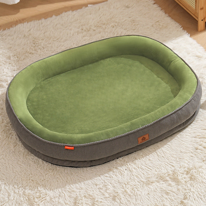 Premium Plush Pet Lounge Bed with Supportive Design