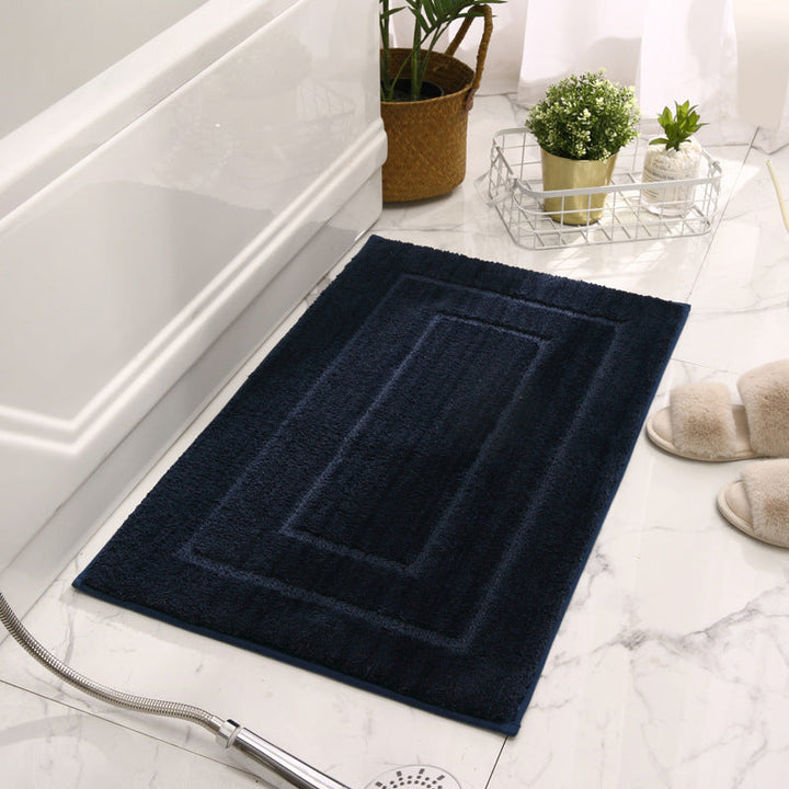 Premium Plush Rectangular Bath Mat with Non-Slip Base