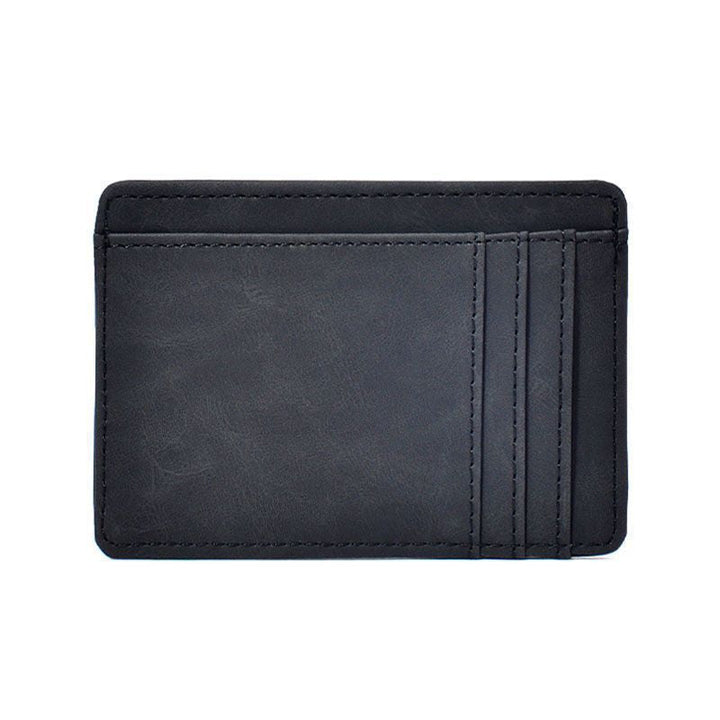 Premium Slim Leather Card Wallet - Minimalist Design