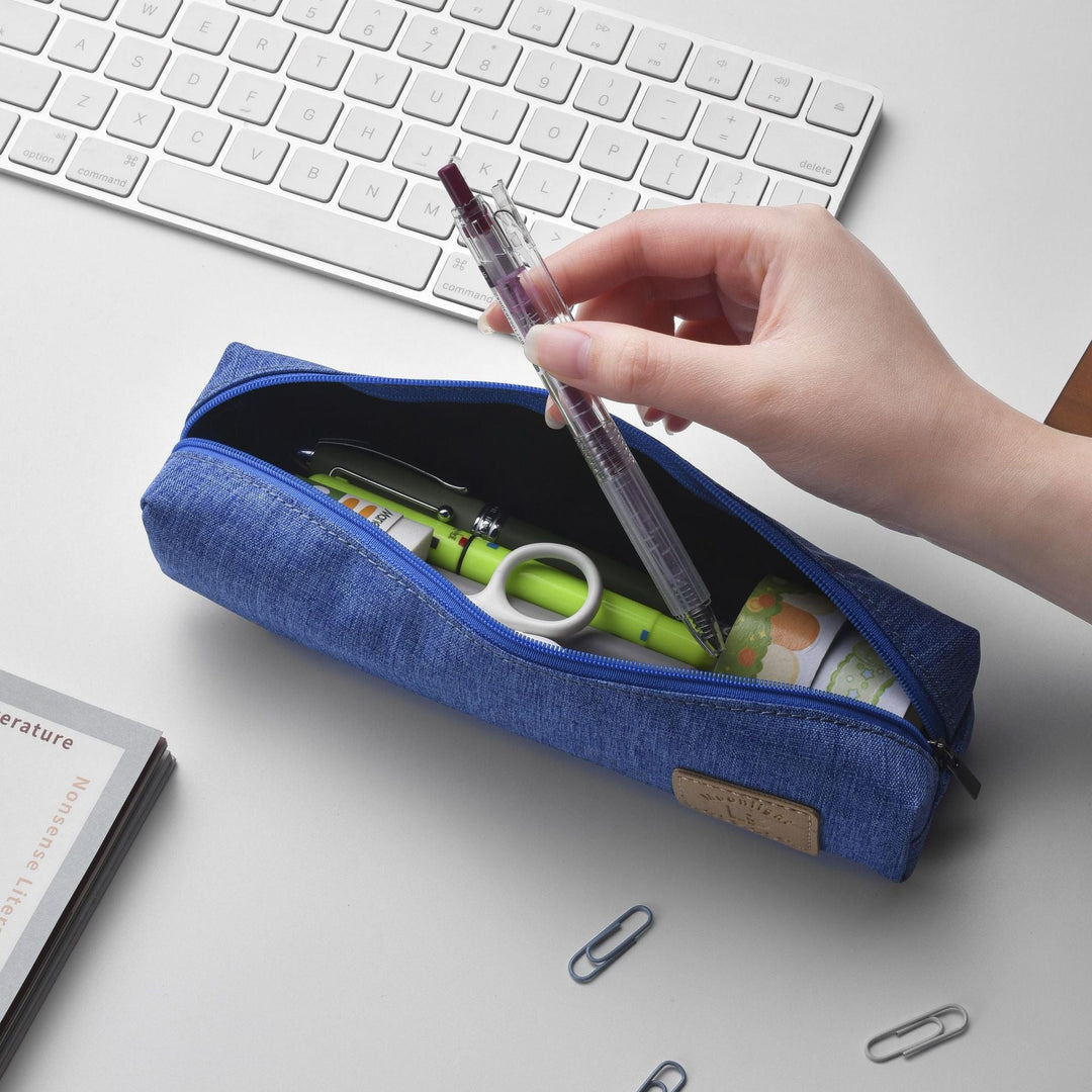 Premium Canvas Organizer Pouch with Leather Accent