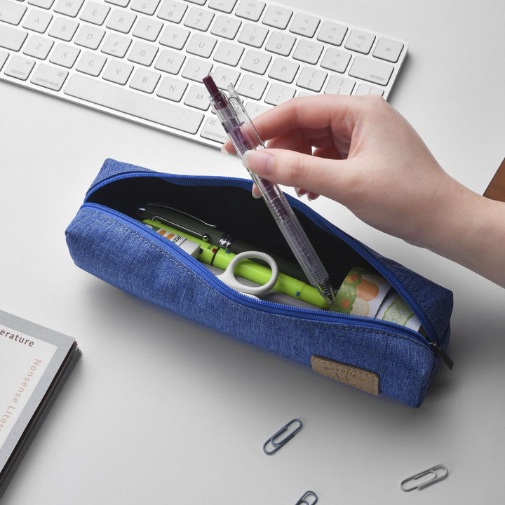 Premium Canvas Organizer Pouch with Leather Accent