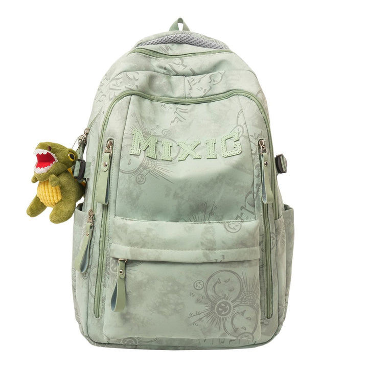 Modern Graphic Print School Backpack with Padded Straps