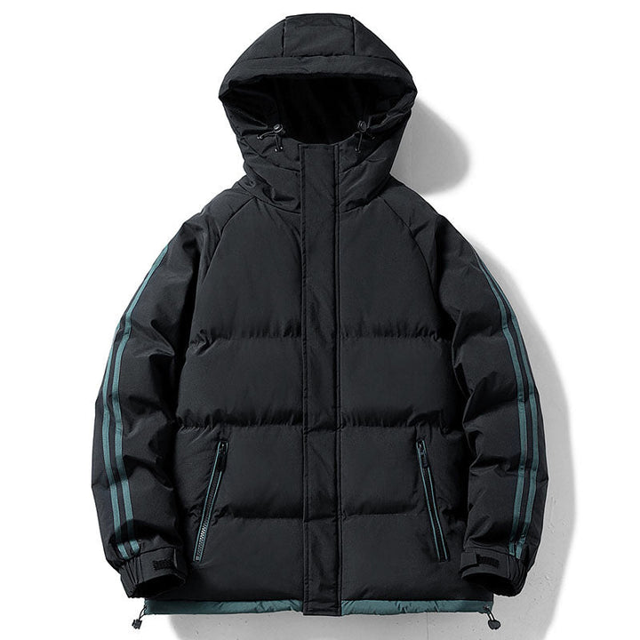 Gustav | Mens Down Jacket with Contrast Stripes — Sport-Look Puffer in 4 Colors M–3XL | Westmere