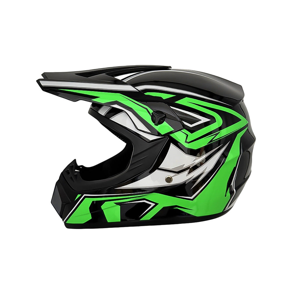 TrailShield Pro Full-Face Motocross Helmet with Extended Visor and Reinforced Chin Guard