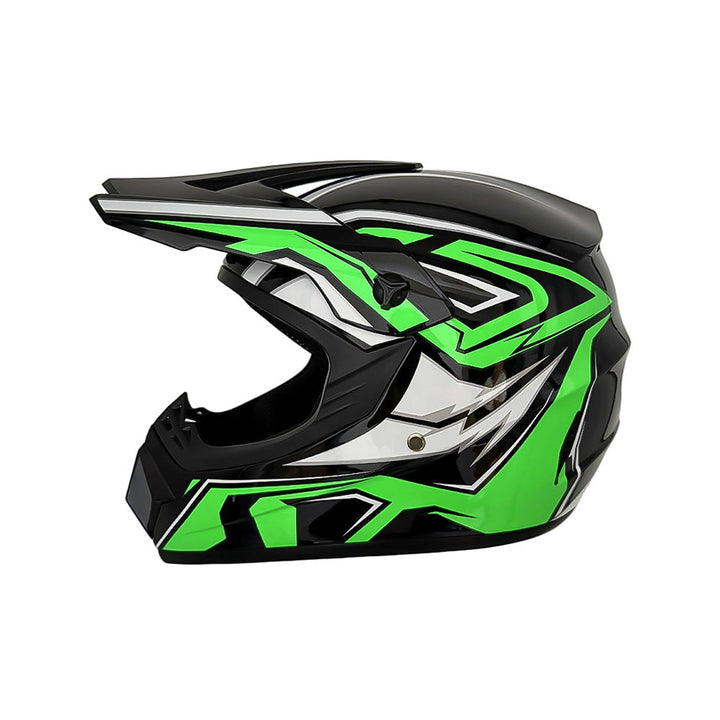 TrailShield Pro Full-Face Motocross Helmet with Extended Visor and Reinforced Chin Guard