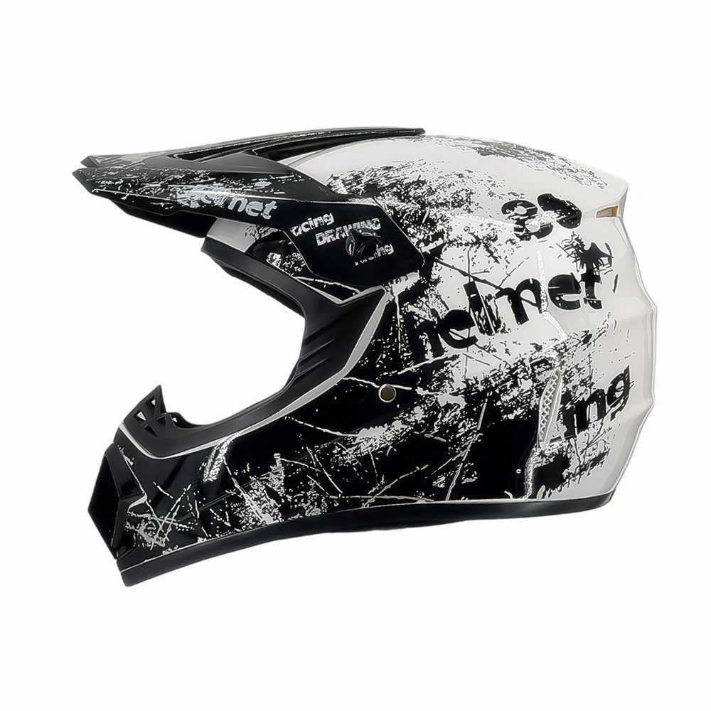 TrailShield Pro Full-Face Motocross Helmet with Extended Visor and Reinforced Chin Guard
