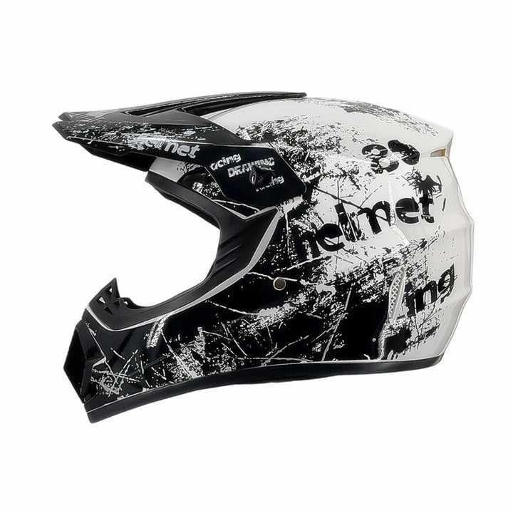 TrailShield Pro Full-Face Motocross Helmet with Extended Visor and Reinforced Chin Guard