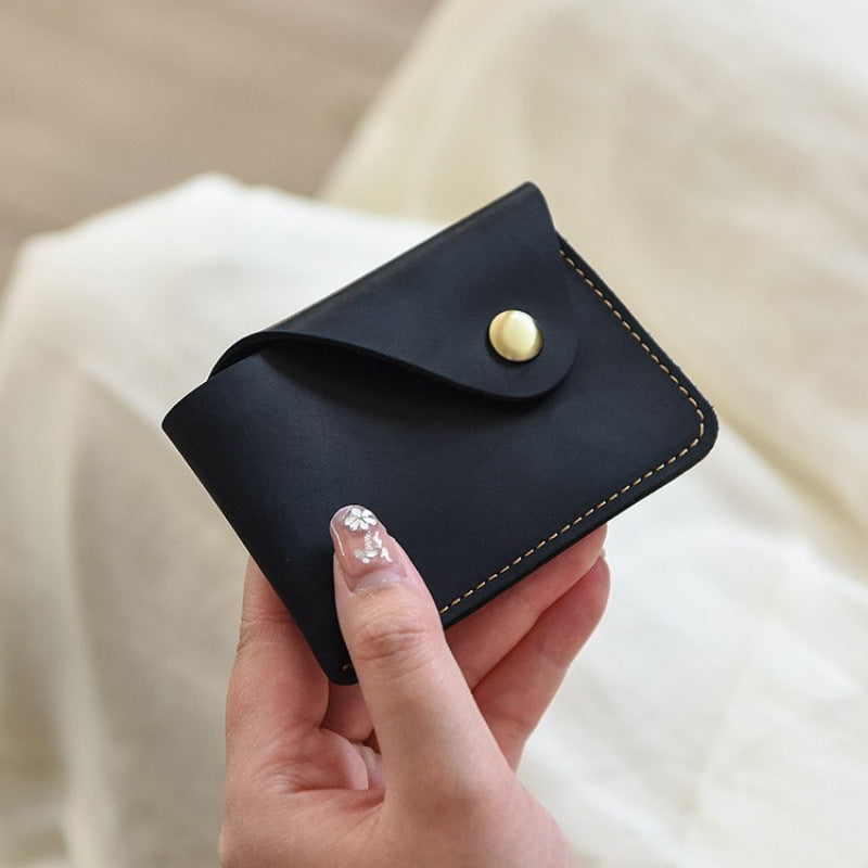 Slim Leather Card Wallet - Premium Minimalist Design