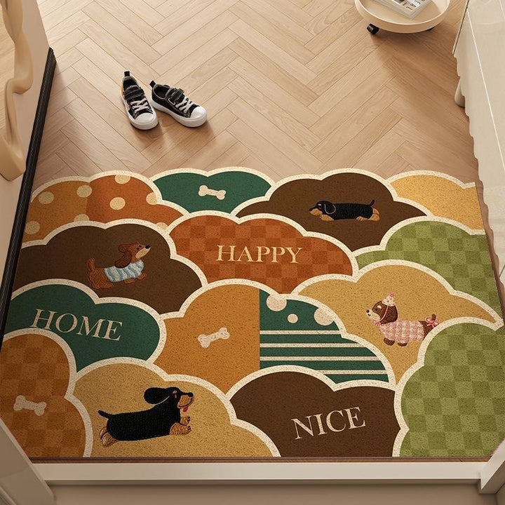 Cheerful Canine Welcome Mat - Durable Dog-Themed Doormat