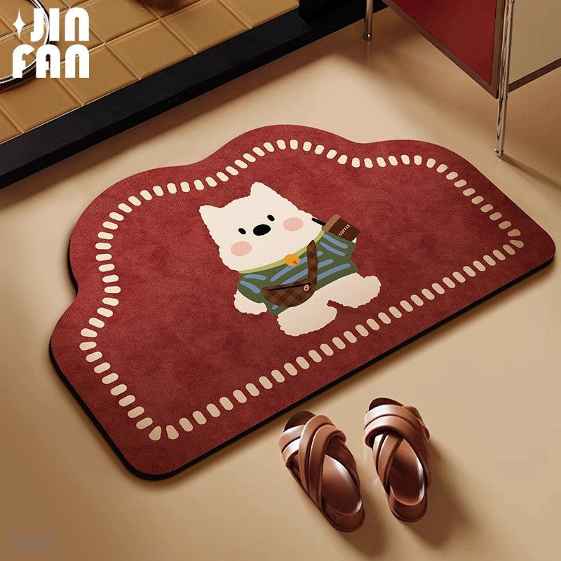 Cozy Canine Companion Area Rug with Dog Design
