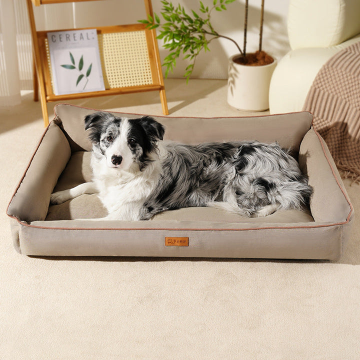 Premium Elevated Pet Lounge Bed with Ergonomic Support