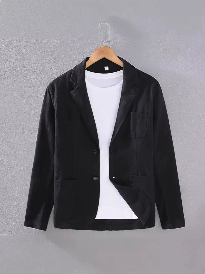 Men's Unstructured Linen Summer Blazer – Breathable Casual-Elegant Jacket