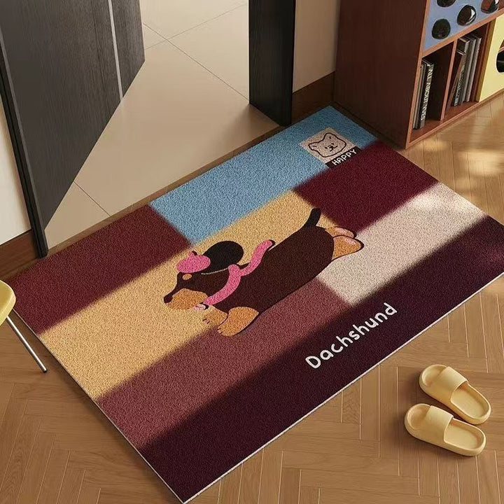Puppy Glasses Entryway Mat - Playful Welcome Design