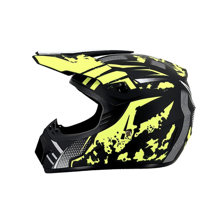 TrailShield Pro Full-Face Motocross Helmet with Extended Visor and Reinforced Chin Guard