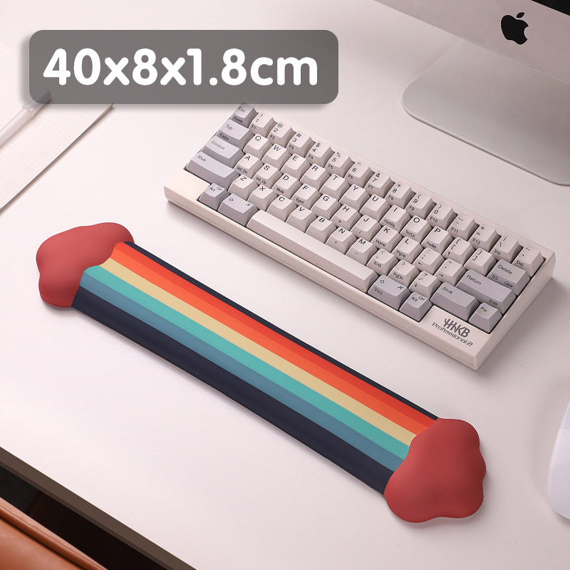 Spectrum Curve Desk Mouse Pad – Rainbow Shaped Design