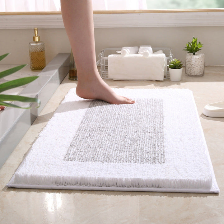 Luxe Textured Plush Bath Mat - Soft & Absorbent Bathroom Rug