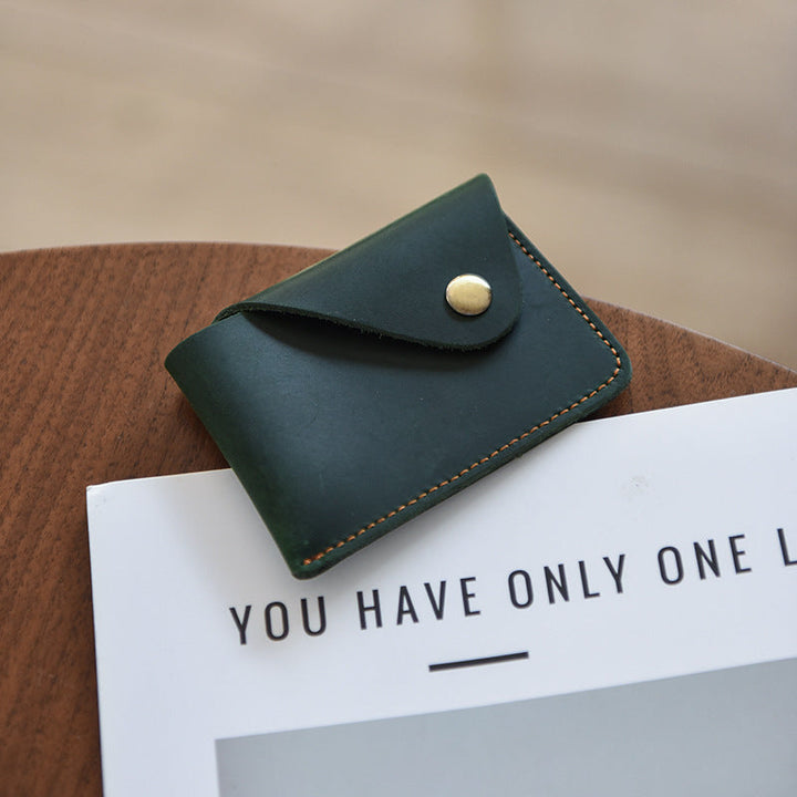 Slim Leather Card Wallet - Premium Minimalist Design