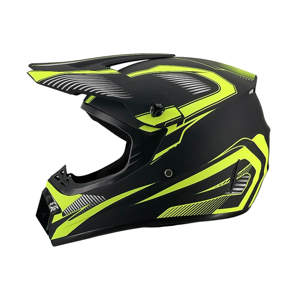 TrailShield Pro Full-Face Motocross Helmet with Extended Visor and Reinforced Chin Guard