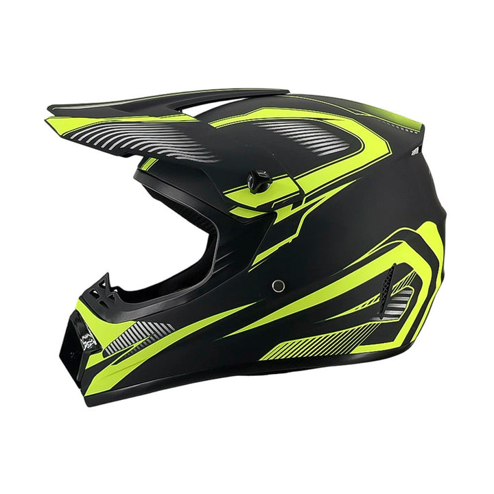 TrailShield Pro Full-Face Motocross Helmet with Extended Visor and Reinforced Chin Guard