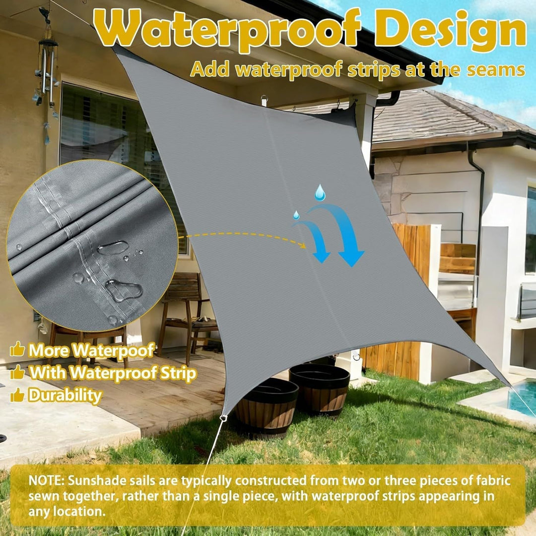 Rectangular Sun Sail Waterproof | Water-Resistant Outdoor Fabric | UV Protection | SkyCover
