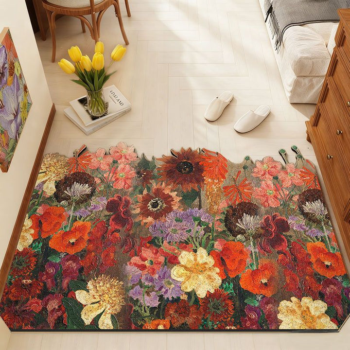 Botanical Bloom Floor Rug - Vibrant Floral Design for Any Room