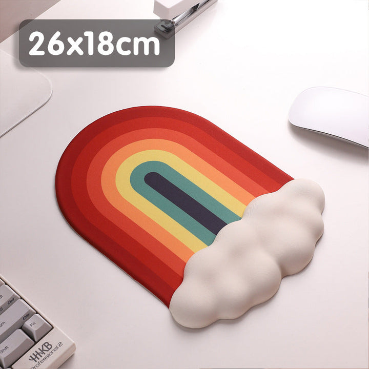 Spectrum Curve Desk Mouse Pad – Rainbow Shaped Design