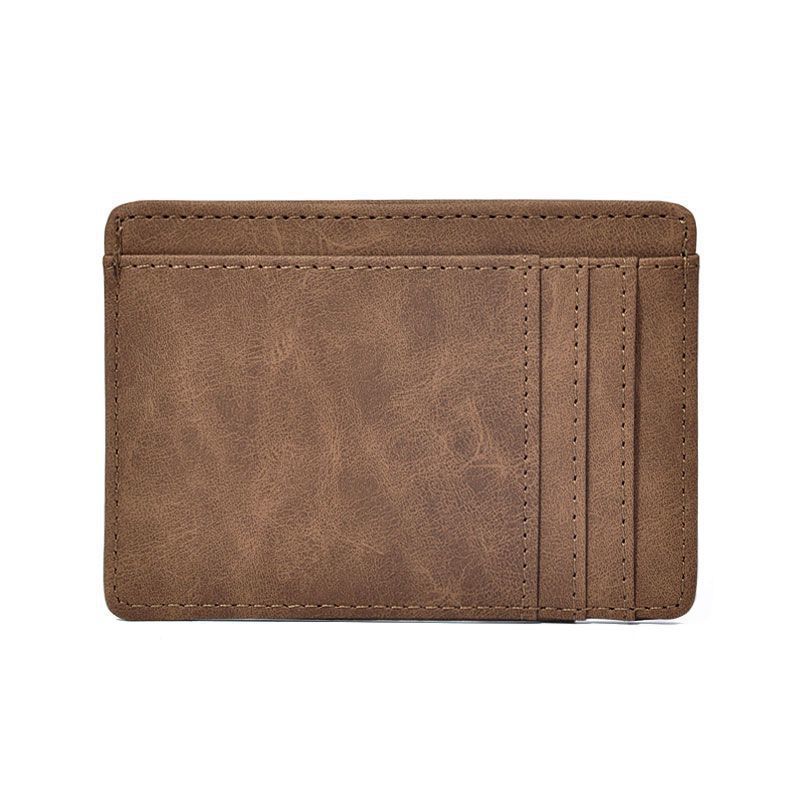 Premium Slim Leather Card Wallet - Minimalist Design
