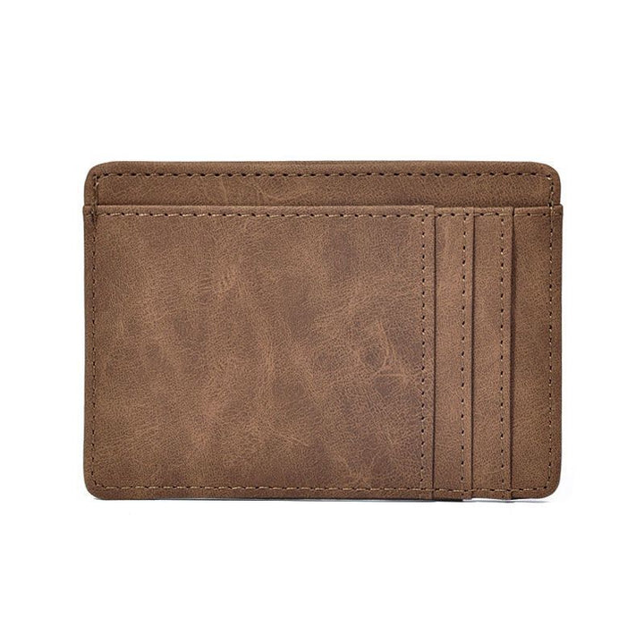 Premium Slim Leather Card Wallet - Minimalist Design