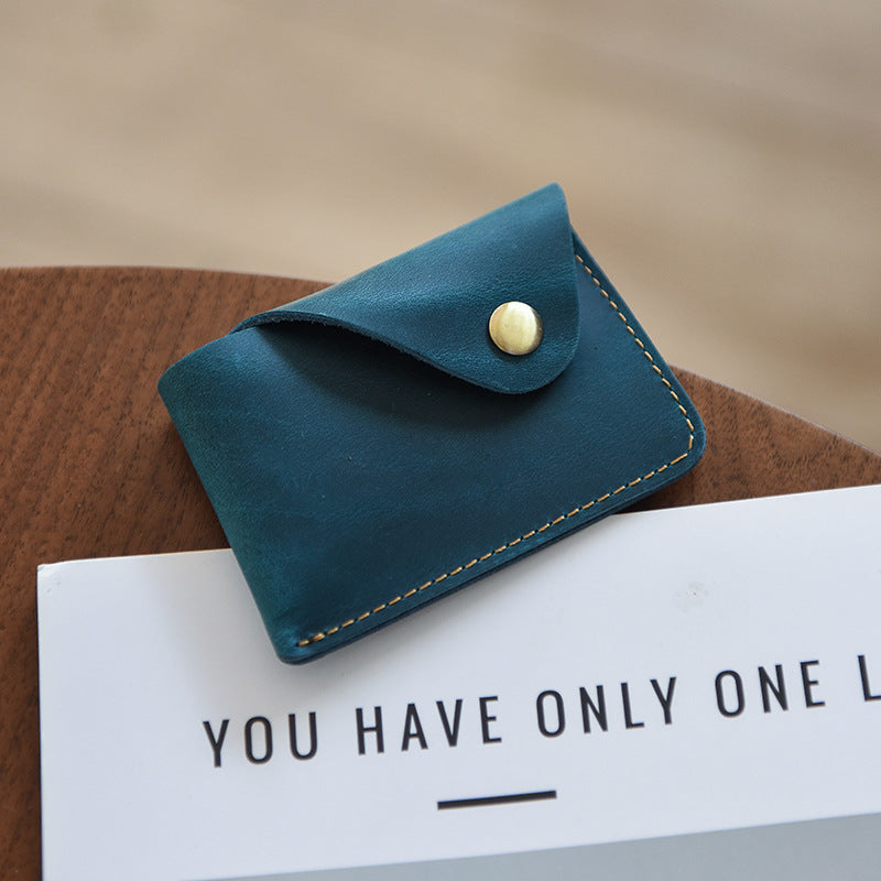 Slim Leather Card Wallet - Premium Minimalist Design