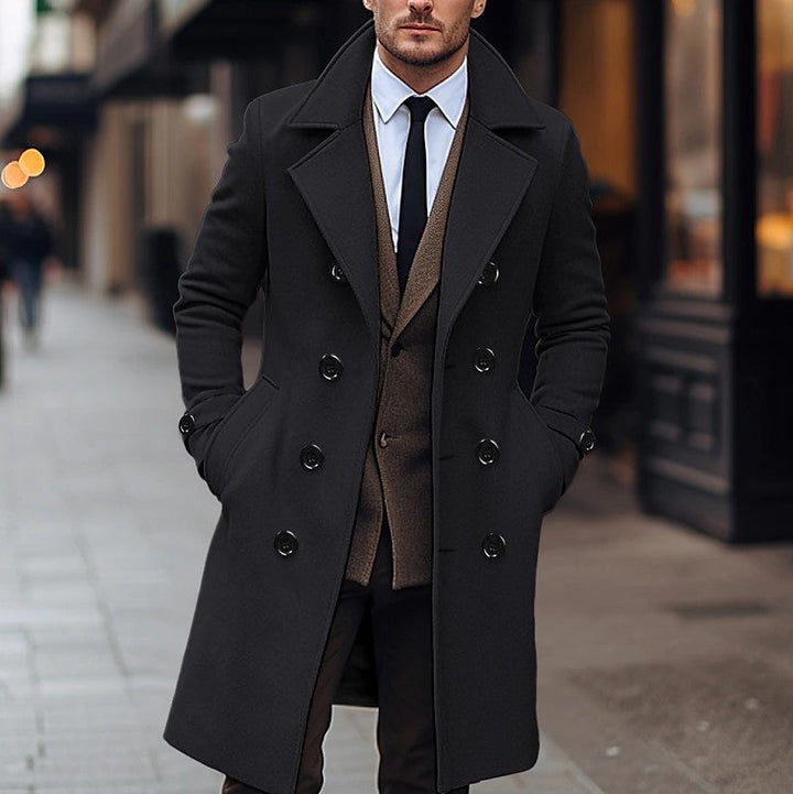Waldemar | Mens Tailored Double-Breasted Coat — Slim Winter Coat in 4 Colors S–3XL | Westmere