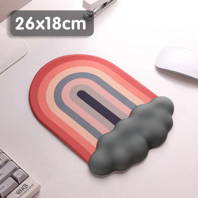 Spectrum Curve Desk Mouse Pad – Rainbow Shaped Design