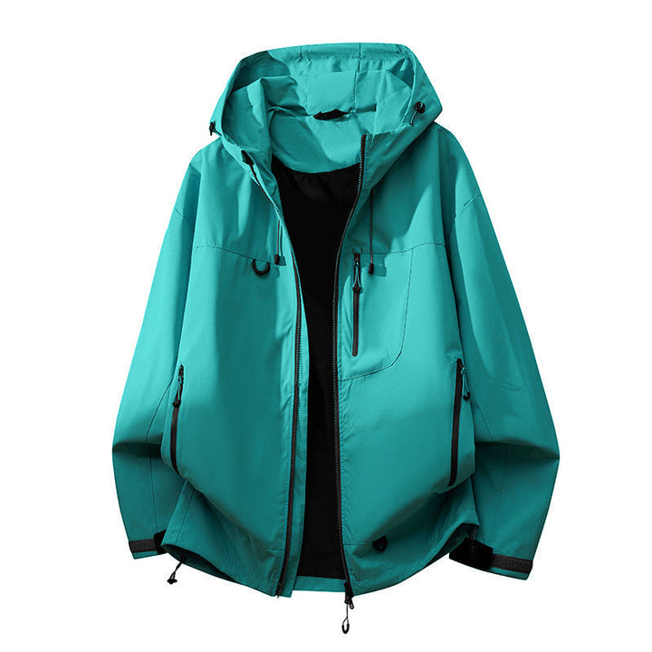 Women's All-Weather Technical Outdoor Jacket with Adjustable Hood and Multi-Functional Pockets