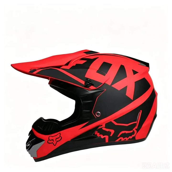 TrailShield Pro Full-Face Motocross Helmet with Extended Visor and Reinforced Chin Guard