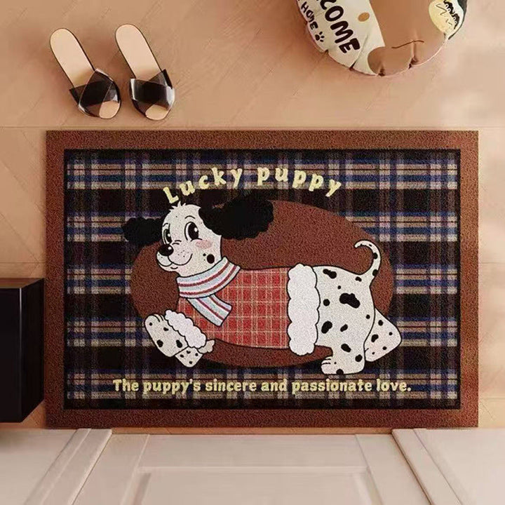 Puppy Glasses Entryway Mat - Playful Welcome Design