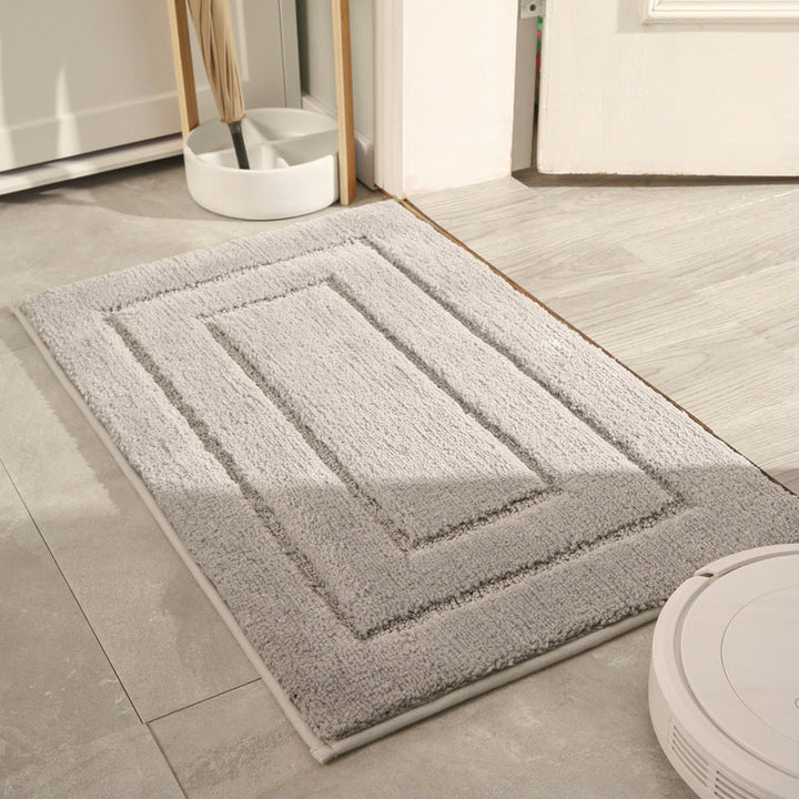 Premium Plush Rectangular Bath Mat with Non-Slip Base