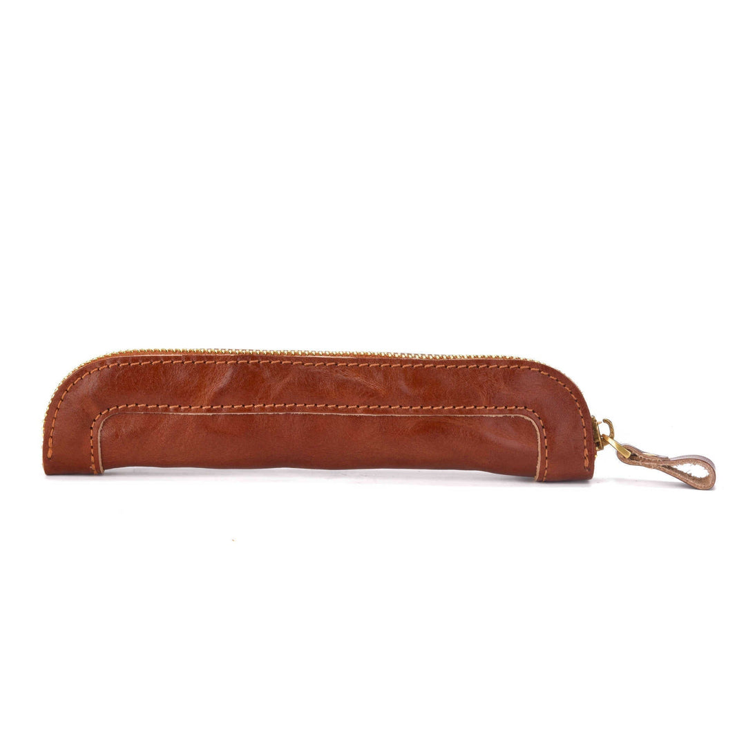 Premium Leather Desk Organizer - Genuine Leather Pencil Case
