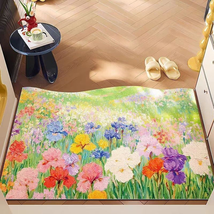 Botanical Bloom Floor Rug - Vibrant Floral Design for Any Room
