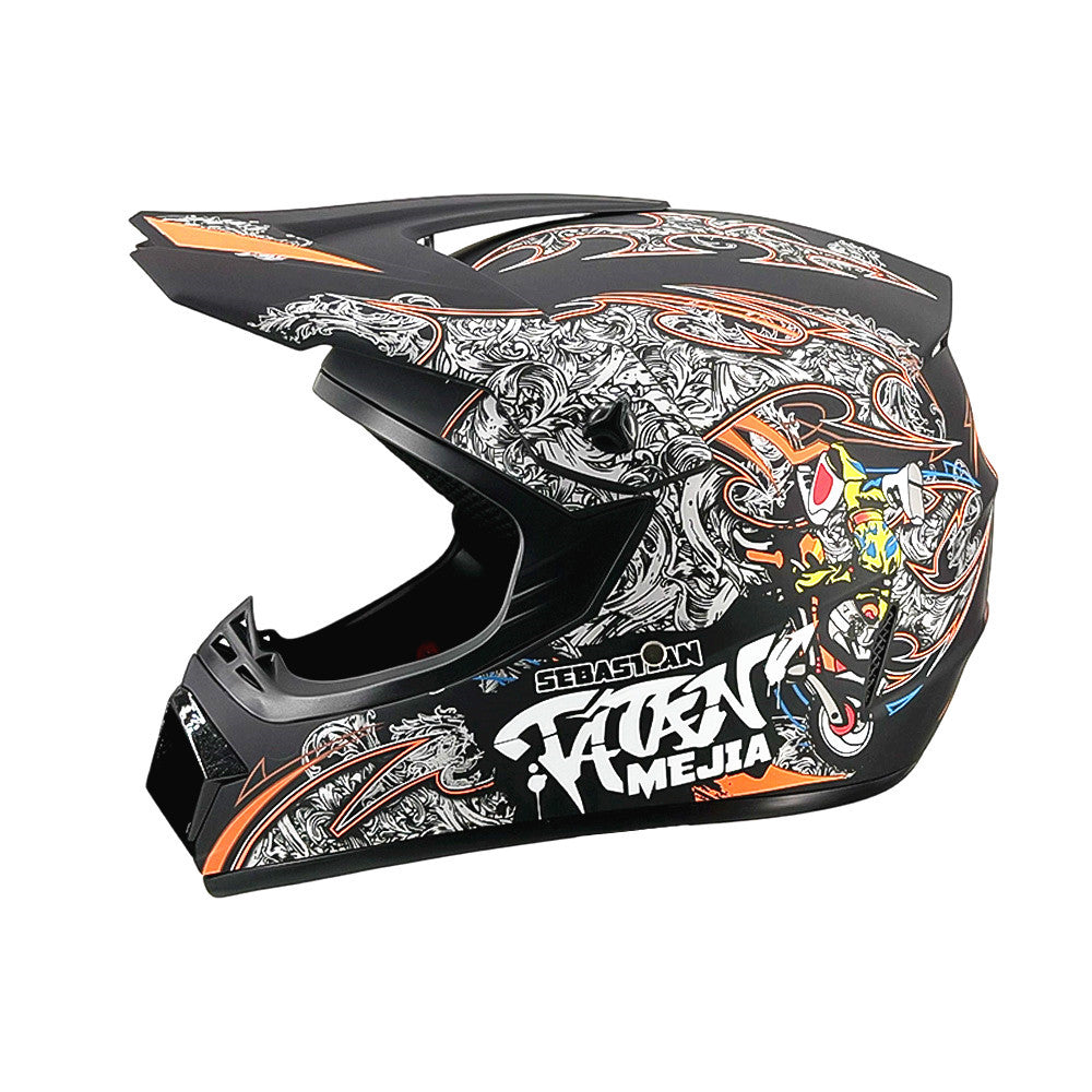 TrailShield Pro Full-Face Motocross Helmet with Extended Visor and Reinforced Chin Guard