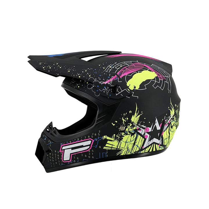TrailShield Pro Full-Face Motocross Helmet with Extended Visor and Reinforced Chin Guard